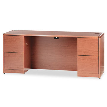 HON® 10700 Kneespace Credenza, Full Height Pedestal, 72w X 24d X 29.5h, Bourbon Cherry freeshipping - TVN Wholesale